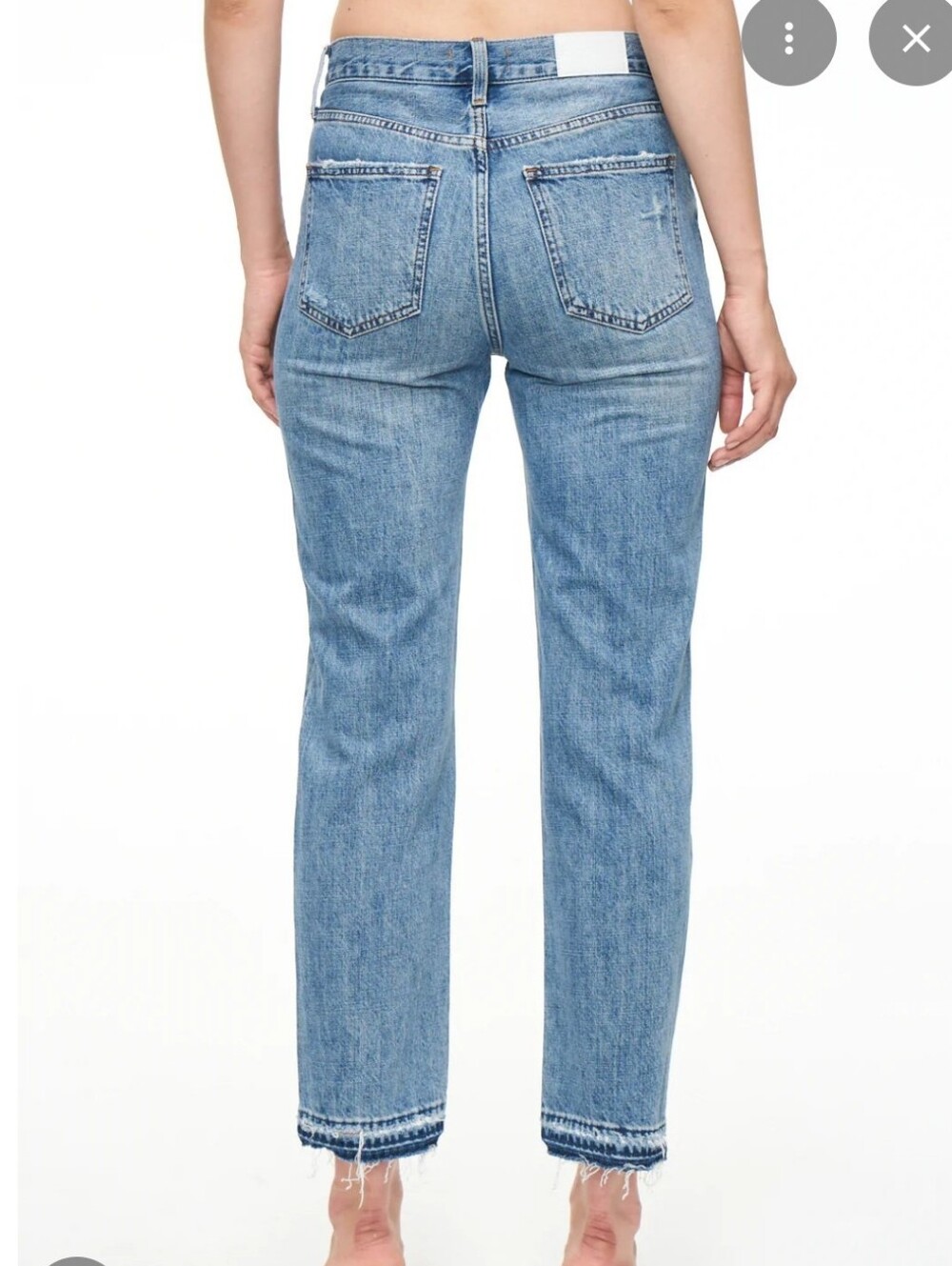 Pistola High Rise Straight Cropped Jeans Blue Size 30